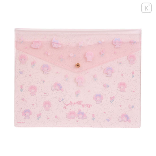 Japan Sanrio Original Clear Flat Folder - My Melody / Glitter - 2