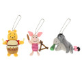 Japan Tokyo Disney Resort Plush Keychain Set - Pooh & Piglet & Eeyore / Musical Performance - 1