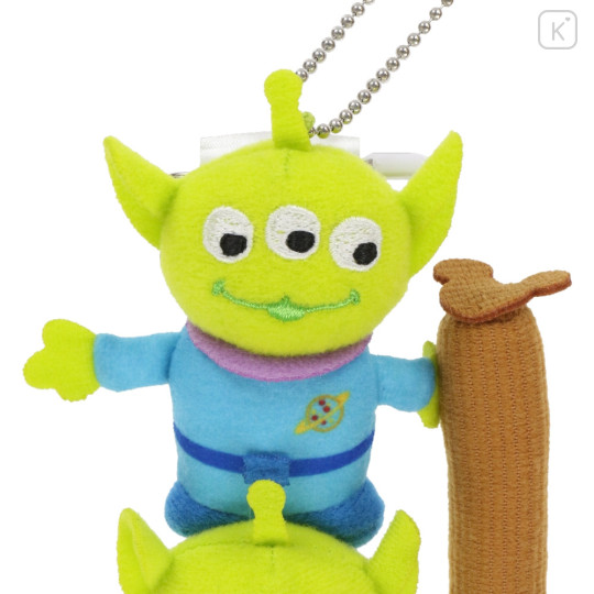 Japan Tokyo Disney Resort Plush Keychain & Badge - Little Green Men - 3