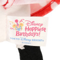 Japan Tokyo Disney Resort Plush Keychain & Badge - Minnie Mouse / Happiest Birthday - 5