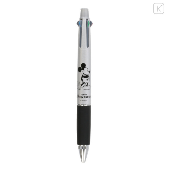 Japan Tokyo Disney Resort Jetstream 4&1 Multi Pen + Mechanical Pencil - Mickey / Metallic Grey - 1