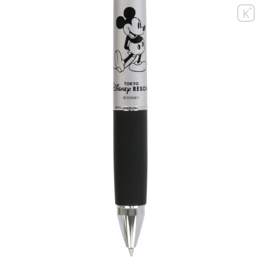 Japan Tokyo Disney Resort Jetstream 4&1 Multi Pen + Mechanical Pencil - Mickey / Metallic Grey - 3