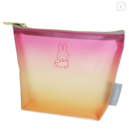 Japan Miffy Clear Pouch - Gradient Pink & Orange - 1