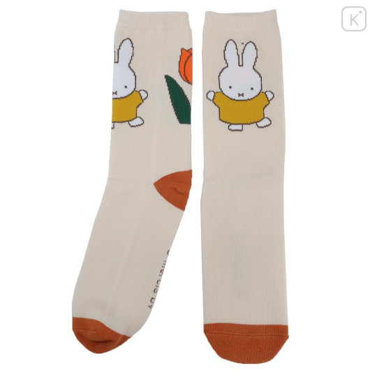 Japan Miffy Crew Socks - Beige Rose - 1