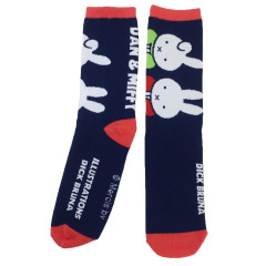 Japan Miffy Crew Socks - Black & Red