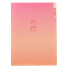 Japan Miffy 3 Pockets A5 Index Holder - Gradient Pink & Orange