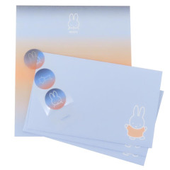 Japan Miffy Letter Envelope Set - Gradient Blue & Orange