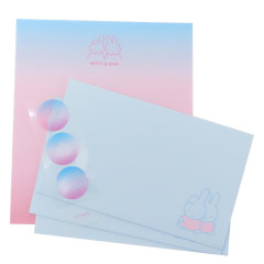 Japan Miffy Letter Envelope Set - Gradient Blue & Pink