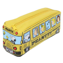 Japan Peanuts Fluffy Pen Case - Snoopy / School Bus Yellow Kids