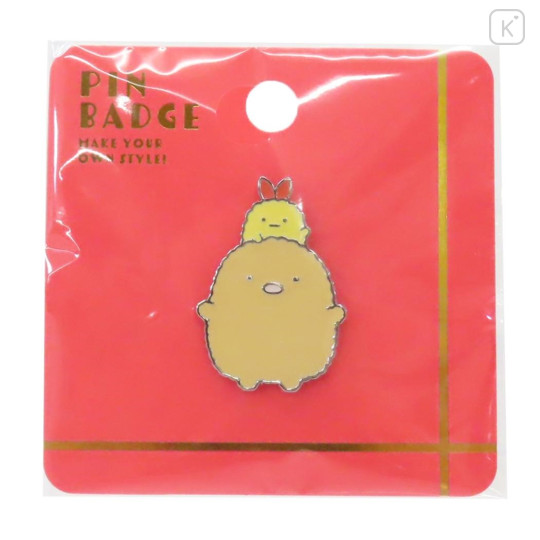 Japan San-X Pin Badge - Tonkatsu & Ebifurai no Shippo / Sumikko Gurashi - 1