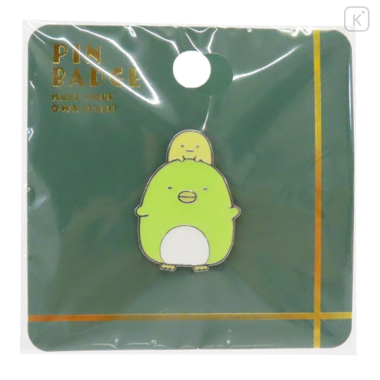 Japan San-X Pin Badge - Penguin? & Tapioca / Sumikko Gurashi - 1