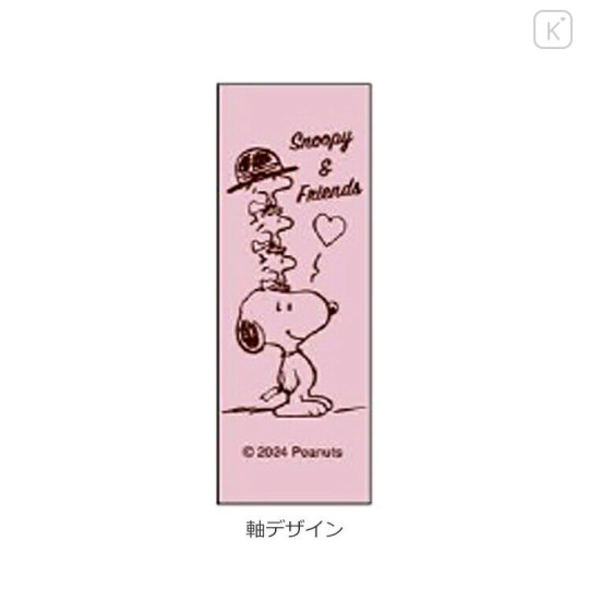 Japan Peanuts Jetstream 2&1 Multi Pen + Mechanical Pencil - Snoopy & Woodstock / Metallic Pink - 2