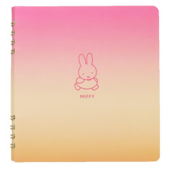 Japan Miffy Square Ring Notebook - Gradient Pink & Orange