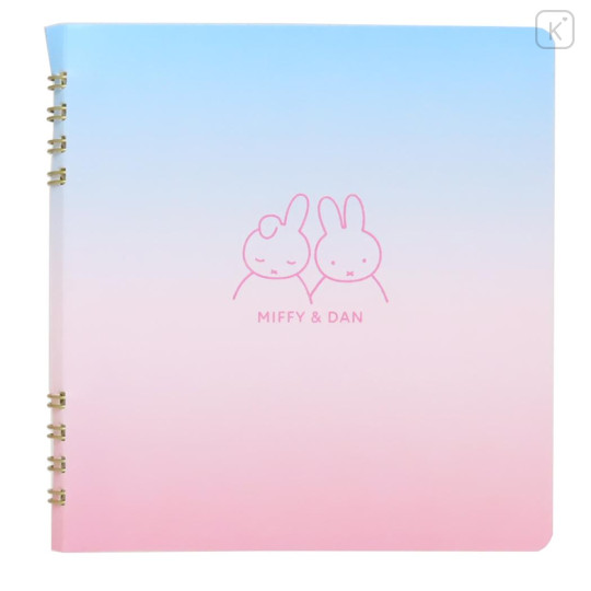 Japan Miffy Square Ring Notebook - Gradient Blue & Pink - 1