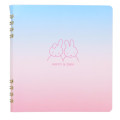 Japan Miffy Square Ring Notebook - Gradient Blue & Pink - 1