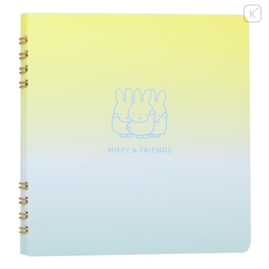 Japan Miffy Square Ring Notebook - Gradient Yellow & Blue - 1