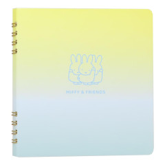 Japan Miffy Square Ring Notebook - Gradient Yellow & Blue