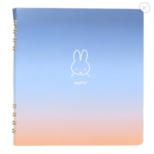 Japan Miffy Square Ring Notebook - Gradient Blue & Orange - 1