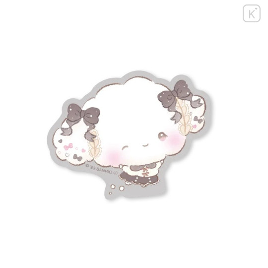 Japan Sanrio Vinyl Sticker - Cogimyun / Ribbon Smile Black - 1