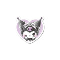 Japan Sanrio Vinyl Sticker - Kuromi / Lady Heart Wink - 1