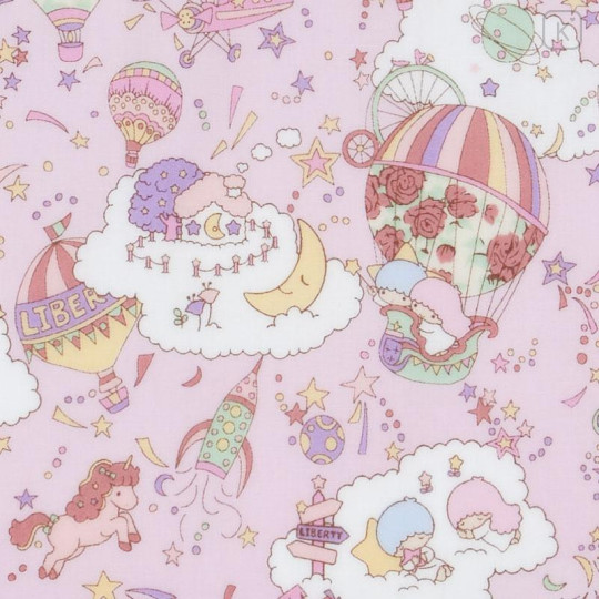 Japan Sanrio Liberty Fabrics Tote Bag (S) - Little Twin Stars - 6