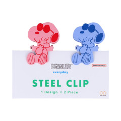 Japan Peanuts Steel Clip - Snoopy & Woodstock / Joe Cool