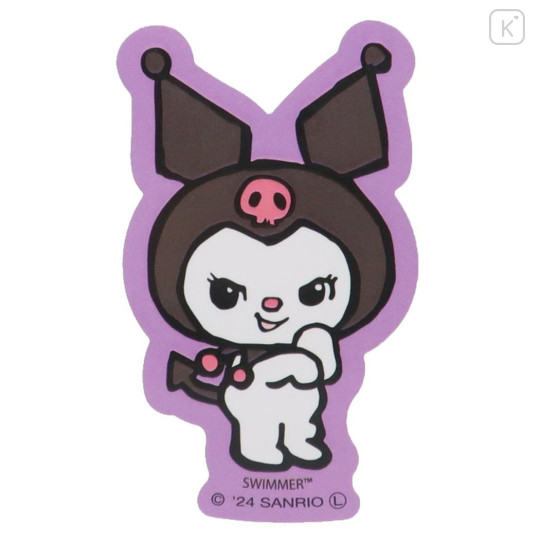 Japan Sanrio × Swimmer Smartphone Sticker - Kuromi - 1