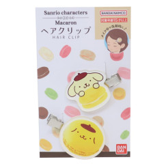 Japan Sanrio Hair Clip Set of 2 - Pompompurin / Macaron