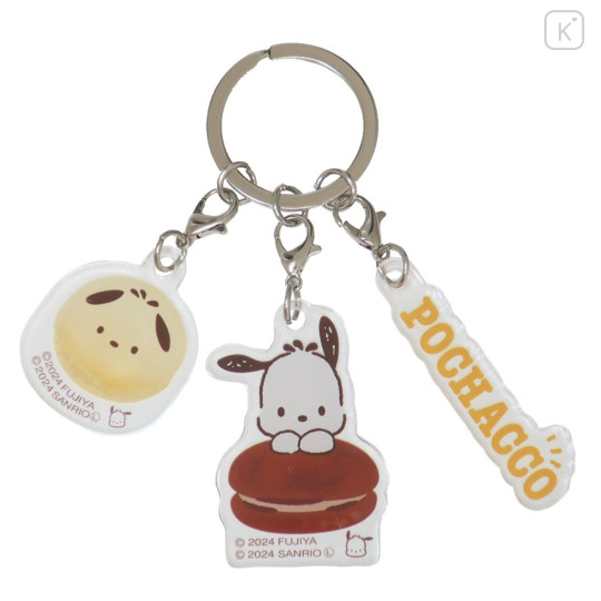 Japan Sanrio Acrylic Keychain - Pochacco / Macaron - 1