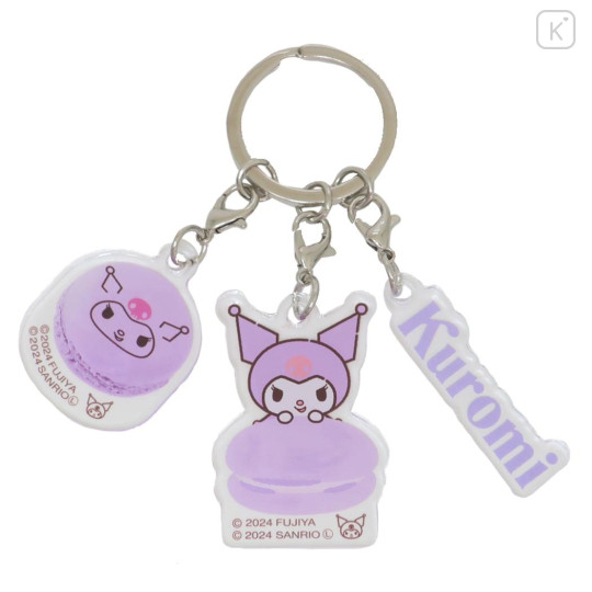 Japan Sanrio Acrylic Keychain - Kuromi / Macaron - 1