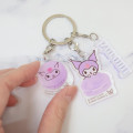 Japan Sanrio Acrylic Keychain - Kuromi / Macaron - 2