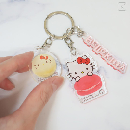 Japan Sanrio Acrylic Keychain - Hello Kitty / Macaron - 2