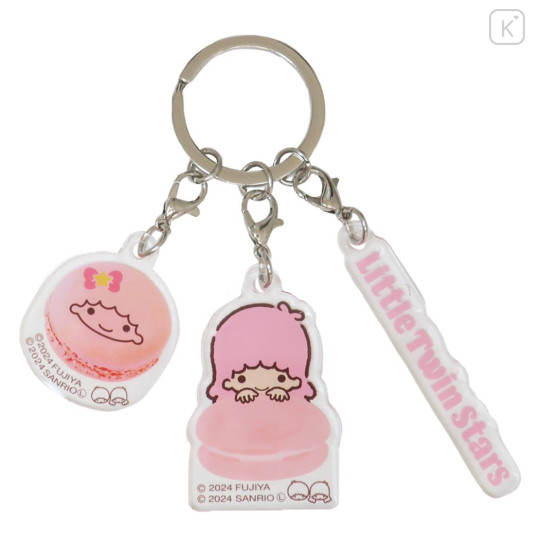 Japan Sanrio Acrylic Keychain - Little Twin Stars Lala / Macaron - 1