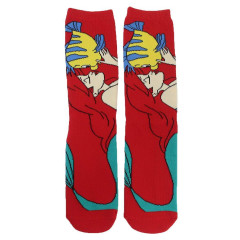 Japan Disney Crew Socks - Ariel / Red