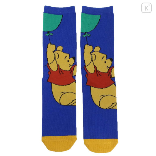 Japan Disney Crew Socks - Pooh / Balloon - 1