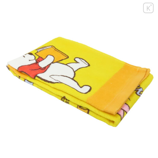 Japan Disney Face Towel - Pooh & Piglet / Reading - 3