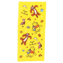 Japan Disney Face Towel - Pooh & Friends / Yellow