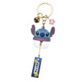 Japan Disney Store Wind Chime Key Chain With Bell - Stitch - 1