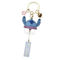 Japan Disney Store Wind Chime Key Chain With Bell - Stitch - 4
