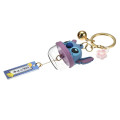 Japan Disney Store Wind Chime Key Chain With Bell - Stitch - 6