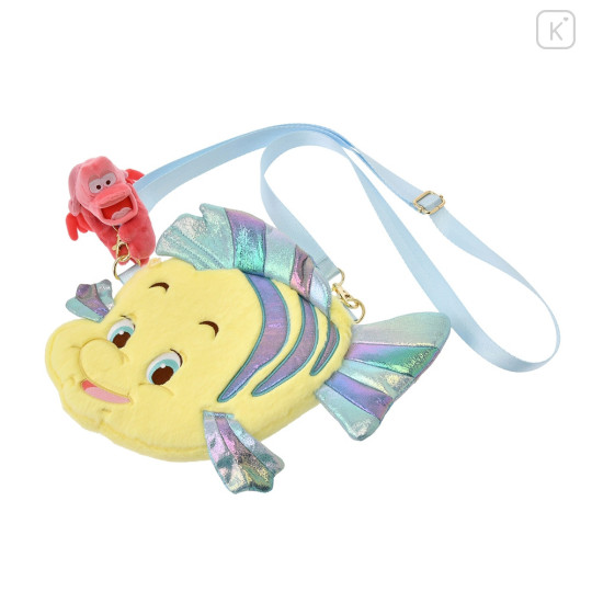 Japan Disney Store Pochette Shoulder Bag & Plush Toy - Flounder & Sebastian : The Little Mermaid 35th Anniversary - 1