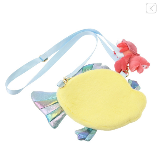 Japan Disney Store Pochette Shoulder Bag & Plush Toy - Flounder & Sebastian : The Little Mermaid 35th Anniversary - 2