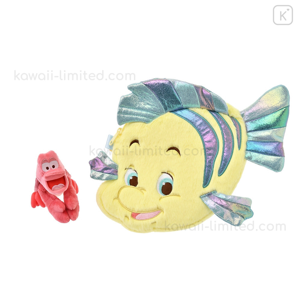 Japan Disney Store Pochette Should Bag & Plush Toy Flounder
