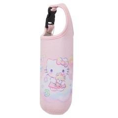 Japan Sanrio Plastic Bottle Holder - Hello Kitty & Tiny Chum / Pink