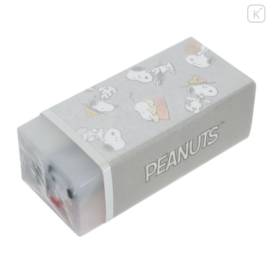 Japan Peanuts Snoopy Face Eraser - Grey - 2