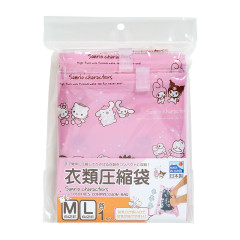 Japan Sanrio Clothing Compression Bag M & L Set
