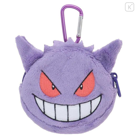 Japan Pokemon Plush Mini Pouch with Carabiner - Gengar - 1