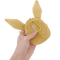 Japan Pokemon Plush Mini Pouch with Carabiner - Eevee - 2