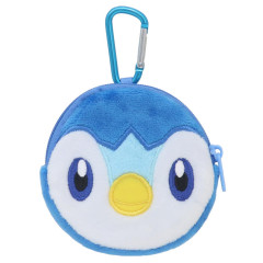 Japan Pokemon Plush Mini Pouch with Carabiner - Piplup