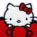 Japan Sanrio Fluffy Embroidery Sticker Patch - Hello Kitty / Ribbon - 3